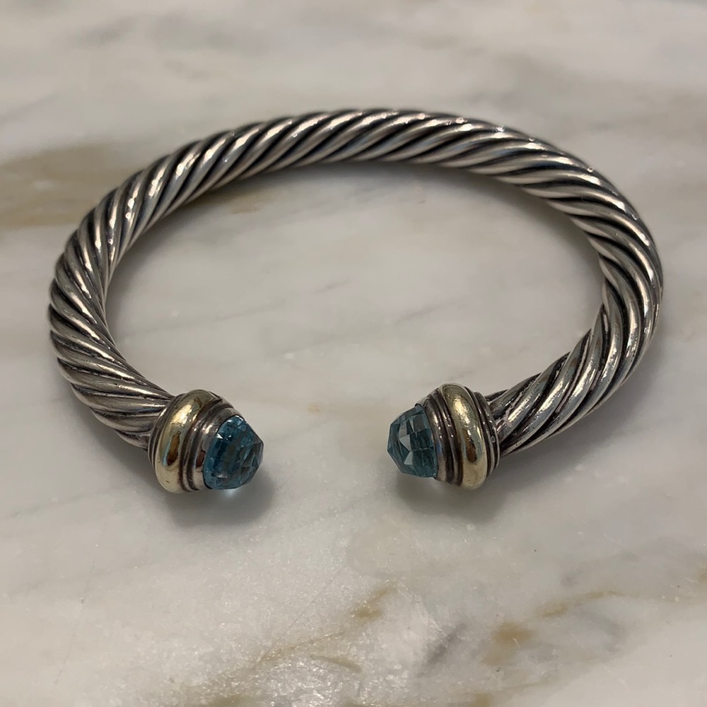 Authentic David Yurman Bracelet with Blue Topaz